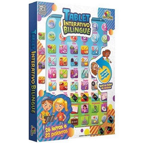 Tablet Infantil Interativo Bilingue Rosa ART BRINK