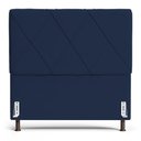 Ver mais imagens de Cabeceira Cama Box Casal Queen Size Mel 160cm com Frame Veludo Azul Marinho - Desk Design