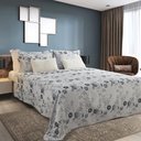 Ver imagem 6 de Kit Colcha Queen 2 Fronhas Montblanc Hibisco Navy 103