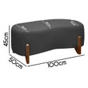 Ver imagem 3 de Banqueta Decorativa Orgânica Puff Thor 100cm para Sala e Quarto Bouclé:cinza Grafite