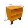 Mesa Lateral Woods Dual Gaveteiro Natural e Preto - 3
