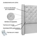 Ver imagem 4 de Cabeceira Estofada Egito Spz 184cm Casal Linho - Adj Decor
