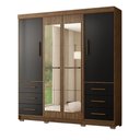 Ver imagem 1 de Guarda-roupa Estrela - 4 Portas 6 Gavetas Espelho Mdp - Móveis Marafom