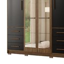 Ver imagem 3 de Guarda-roupa Estrela - 4 Portas 6 Gavetas Espelho Mdp - Móveis Marafom