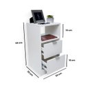 Ver imagem 2 de Conjunto 2 Mesas de Cabeceira Branca com 2 Gavetas e Nicho Mesinha Quarto Lateral da Cama Estilo