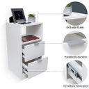 Ver imagem 3 de Conjunto 2 Mesas de Cabeceira Branca com 2 Gavetas e Nicho Mesinha Quarto Lateral da Cama Estilo