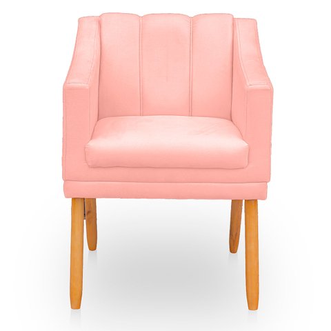Poltrona Cadeira para Sala Confortável e Moderna Mila Suede