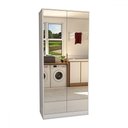 Ver imagem 3 de Armário Multiuso Plaza 2 Portas com Espelho 1 Gaveta - Panorama Móveis