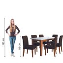 Ver imagem 4 de Conjunto de Mesa de Jantar Miami 1,60m com 6 Cadeiras Trieste Dobuê – Madeirado/chocolate