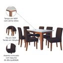 Ver imagem 3 de Conjunto de Mesa de Jantar Miami 1,60m com 6 Cadeiras Trieste Dobuê – Madeirado/chocolate