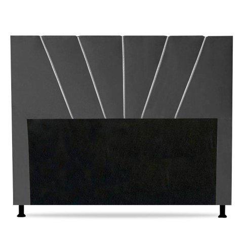 Cabeceira Cama Box Casal King Size Dallas 195cm Suede Cinza