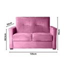 Ver imagem 4 de Sofá 2 Lugares Pequeno Alice e Porta Controle Herreiro Cores Cor:rosa