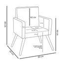 Ver imagem 6 de Kit 2 Poltronas Nina Veludo Marrom Pés Palito Castanho - Slk Decor