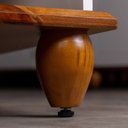 Ver mais imagens de Balcão 2 Portas 4 Gavetas com Base e Pés de Madeira Maciça Joy Branco/Off White