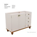 Ver imagem 2 de Balcão 2 Portas 4 Gavetas com Base e Pés de Madeira Maciça Joy Branco/Off White
