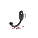 Ver imagem 2 de Cabide P/roupa Cabides Gancho Parede Metal Kit 20 Pcs Barato: Preto Fosco