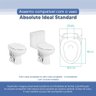 Tampa Vaso Sanitário Poliester Acrilico Absolute Branco para Bacia Ideal Standard - 3