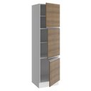 Ver imagem 4 de Paneleiro Madesa Glamy 60 cm 3 Portas Branco/Rustic Cor:Branco/Rustic