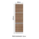 Ver imagem 2 de Paneleiro Madesa Glamy 60 cm 3 Portas Branco/Rustic Cor:Branco/Rustic
