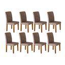 Ver imagem 1 de Conjunto: Mesa Sala Jantar Jade Kit 8 Un Imbuia/animale Chocolate - Rufato