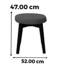 Ver imagem 3 de Banqueta Ariel Nacional Móveis 47 Cm (altura) Madeira Tauari Cor Amêndoa Tecido Macramê Cor Bege