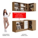 Ver imagem 6 de Armário de Cozinha Compacta de Canto 269cm Rustic/Branco Glamy Madesa 01