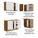 Ver imagem 5 de Armário de Cozinha Compacta de Canto 269cm Rustic/Branco Glamy Madesa 01