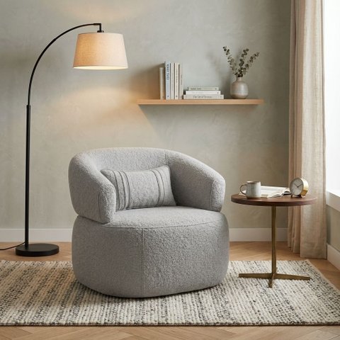 Poltrona Ravena Orgânica Bloucle Sala de Estar Moderna