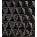 Ver imagem 1 de Placa Pianel PVC Triângulos Preto 3d Revestimento de Parede Decorativa 50cm