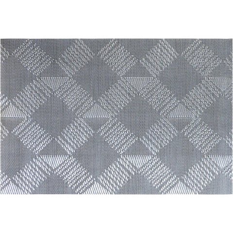 LUGAR AMERICANO 45x30cm PVC CINZA 4PÇ