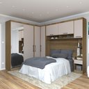 Ver imagem 1 de Quarto Modulado Casal de Canto com Espelho 6 Peças 7 Portas Paris Luciane