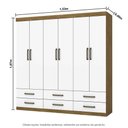 Ver imagem 3 de Guarda Roupa Infantil Ariel 6 Portas 6 Gavetas