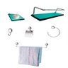 Kit Para Banheiro Topázio Premium Vidro Verde - 1