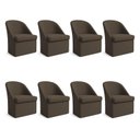 Ver imagem 1 de Kit 8 Poltronas Decorativas Malli Linho - Pallazio Cor:Marrom