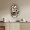 Ver imagem 2 de Espelho Orgânico 70cm X 50cm Bean Moldura em Couro Ecológico