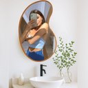 Ver imagem 7 de Espelho Orgânico 70cm X 50cm Bean Moldura em Couro Ecológico