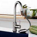 Ver imagem 4 de Torneira de Cozinha Gourmet com Bica Extensível Bancada e Jato Ducha Inox