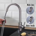 Ver imagem 2 de Torneira de Cozinha Gourmet com Bica Extensível Bancada e Jato Ducha Inox