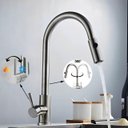 Ver imagem 3 de Torneira de Cozinha Gourmet com Bica Extensível Bancada e Jato Ducha Inox