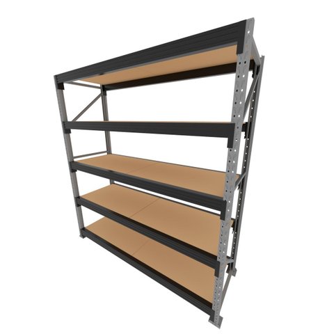 Mini Porta Pallet 200 Kg por Nivel Inicial com 5 Niveis Preto com Mdf Cru