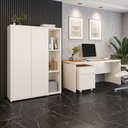 Ver imagem 2 de Conjunto de Escritório Office 3 Peças Mesa Gaveteiro Armário Oslo