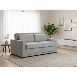 Sofa Cama Casal Sofia 2 Lugares 170cm com Pés de Madeira Talento Móveis - 1