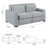 Sofa Cama Casal Sofia 2 Lugares 170cm com Pés de Madeira Talento Móveis - 5