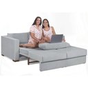 Ver imagem 1 de Sofa Cama Casal Sofia 2 Lugares 170cm com Pés de Madeira Talento Móveis