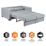 Sofa Cama Casal Sofia 2 Lugares 170cm com Pés de Madeira Talento Móveis - 4