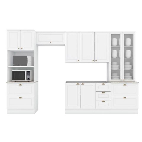 Cozinha Modulada Henn Americana Henn 5 Peças C5p55 Branco