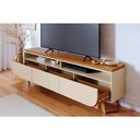 Ver imagem 3 de Rack Bancada Serena 3 Gavetas para Tv de 75 Polegadas Cinamomo/off White