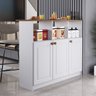 Bancada 6206 1,20 3 Portas Branco - Indekes - 2