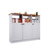 Bancada 6206 1,20 3 Portas Branco - Indekes - 1