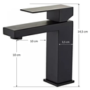 Ver imagem 4 de Torneira Banheiro Bica Baixa Quadrada Preta